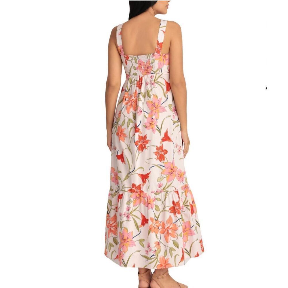 Clover & Sloane Ivory floral Tired Maxi Dress Size 8 Nwot - Picture 9 of 9